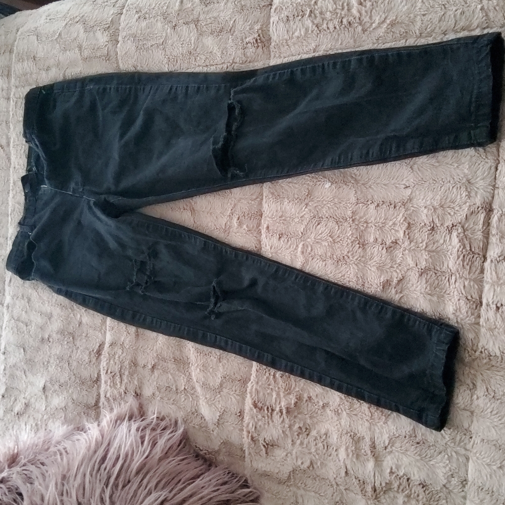 Forever 21 Distressed Skinny Black Jeans
